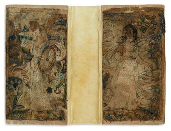 [THOMAS À KEMPIS, Saint.] The Christians Pattern, or Imitation of Christ. 1654. In binding preserving contemporary embroidered covers.